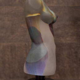 Loredano Rosin Purple Glass Murano Sculpture