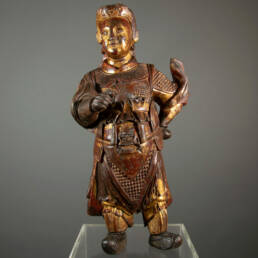 Old Wei Tuo Pusa Wood Sculpture