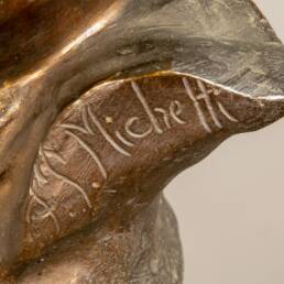 Signature Modern Bronze Sculpture by Francesco Paolo Michetti