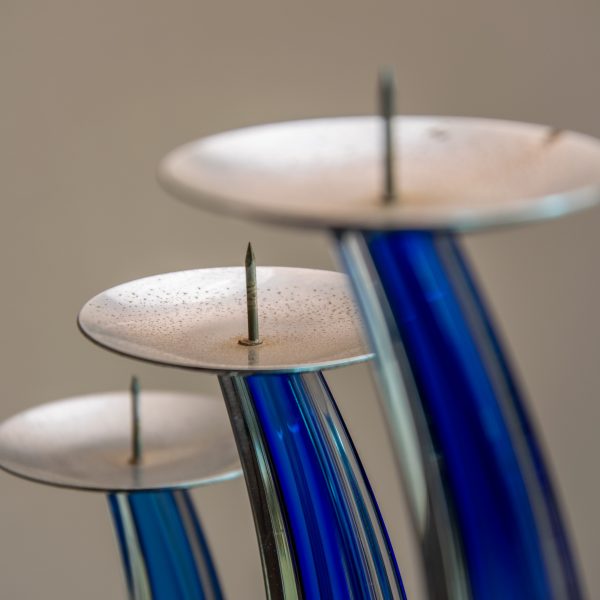 Giuliano Tosi Handblown Murano Glass Candlesticks