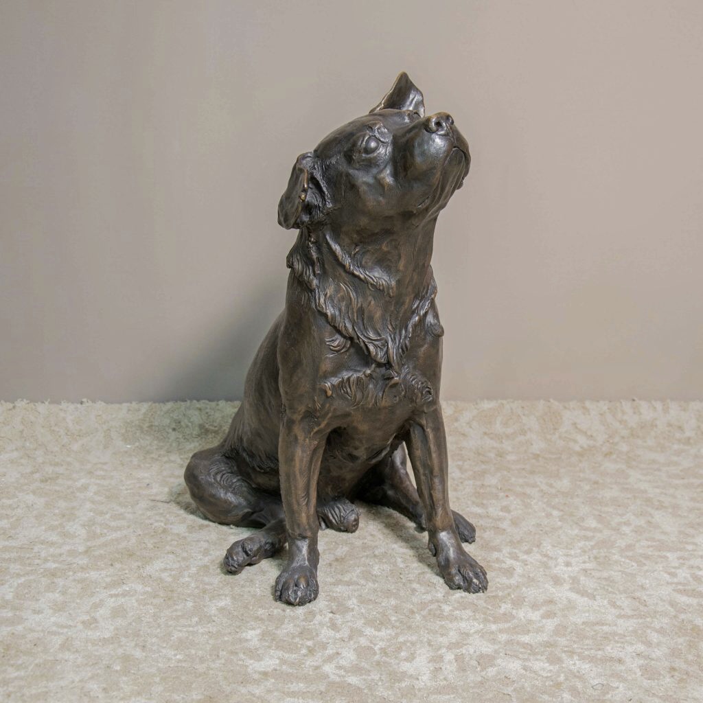 Scultura Animalier Cane in Bronzo Franz Canins