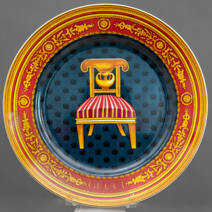 Vintage Gucci Chair Collection Italian Plate