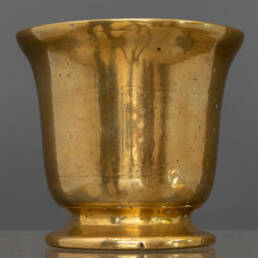 17th century Mortar and Pestle in Gilt Bronze