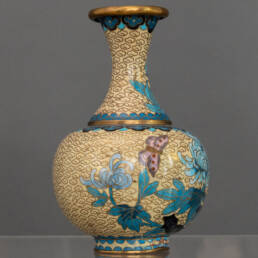 Detail Period Cloisonné China Brass Vase