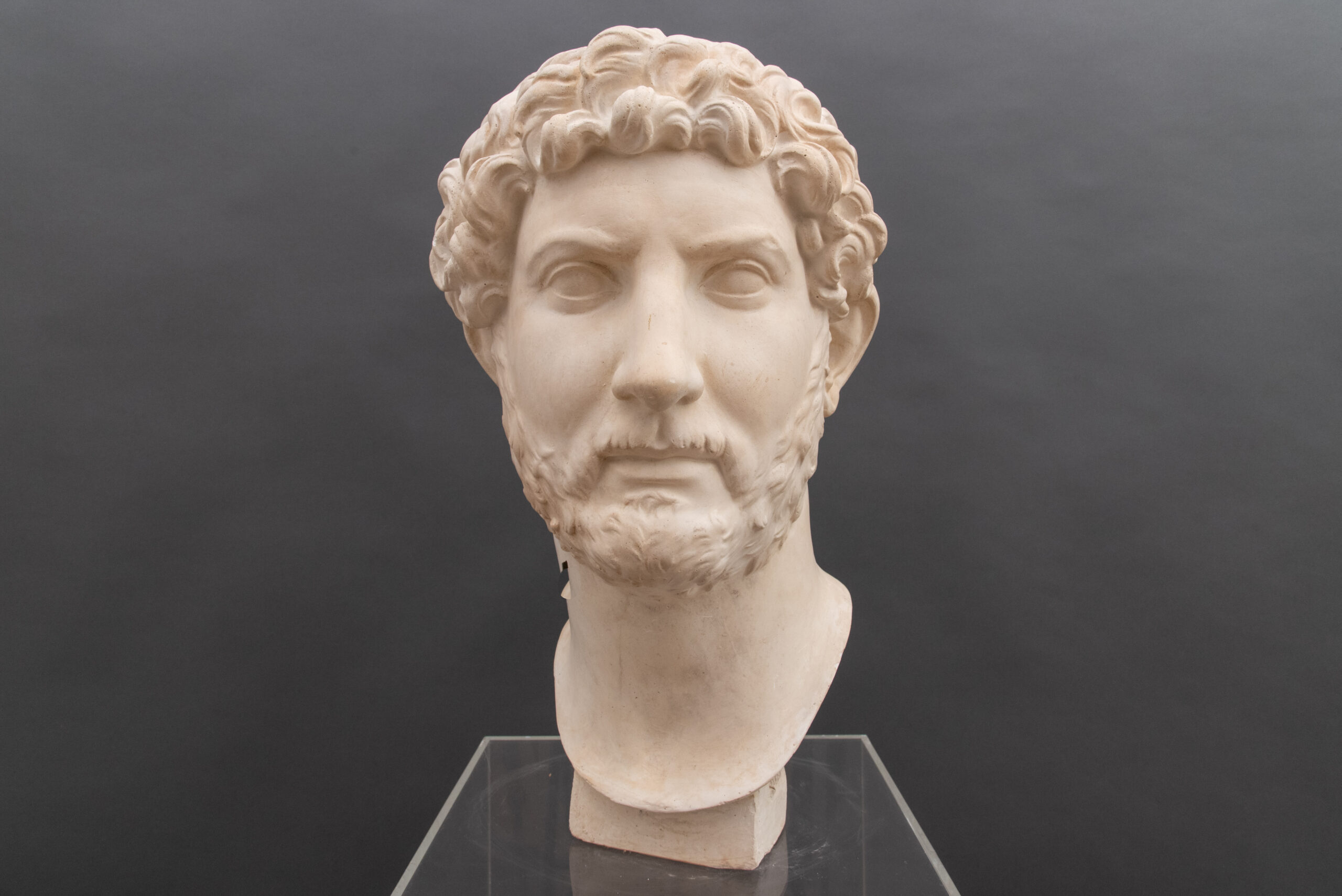 Buste en Plâtre Italien XIX Siècle Empereur Hadrien