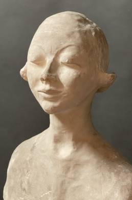 Bust of Woman Sculpture in Plaster Ida Fuà