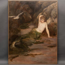 The Mermaid Oil on canvas by Charles Napier Kennedy