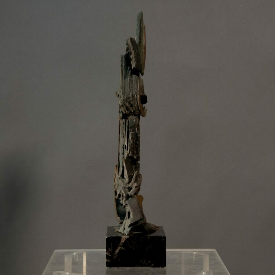 Aldo Caron sculpture en bronze signé et daté
