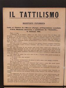  Tactilism Manifesto by Marinetti