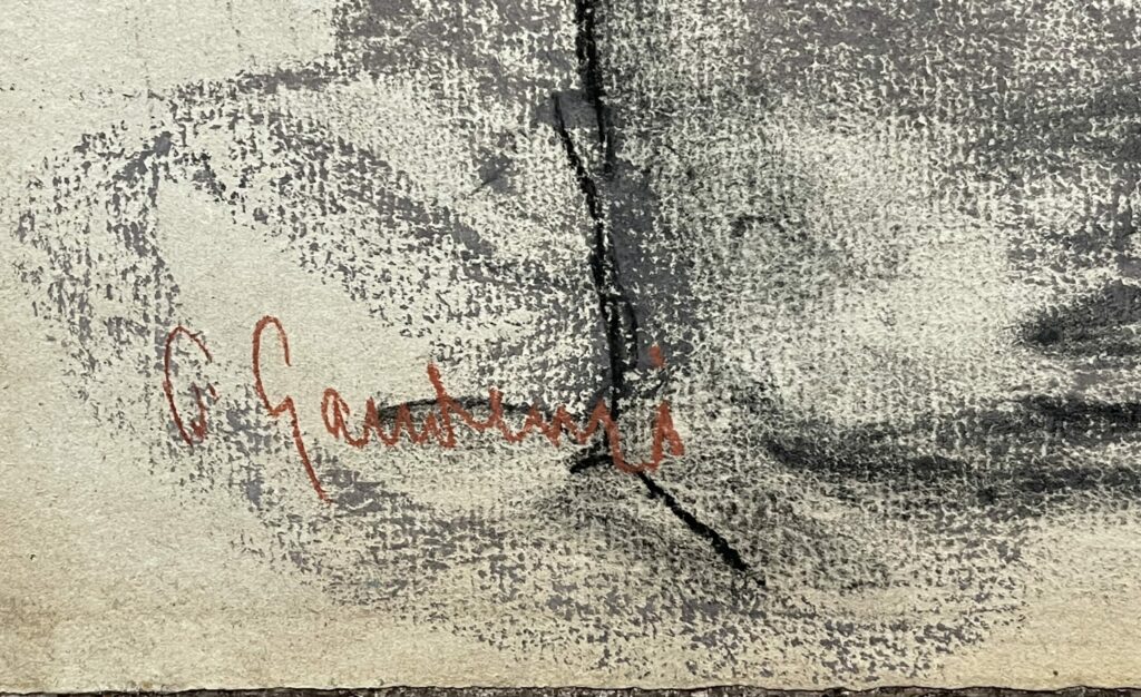 Pietro Gaudenzi détail signature