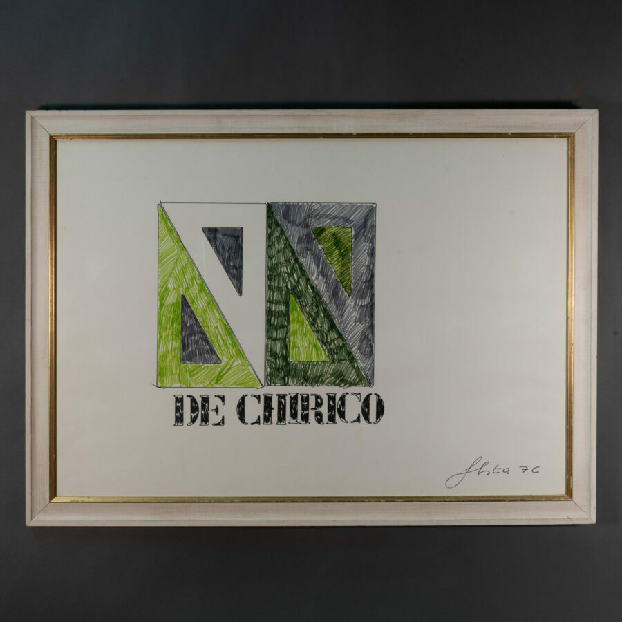 Tano Festa tribute to De Chirico for sale on Egidi MadeinItaly