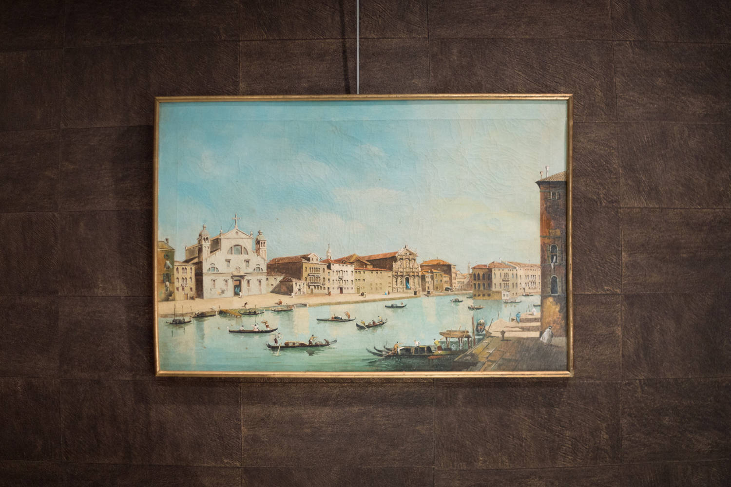 rectangular Oil on Canvas Painting Venice