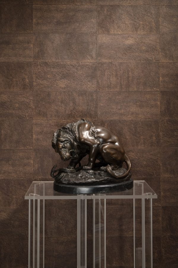 Antoine-Louis Barye scultura bronzo firmata