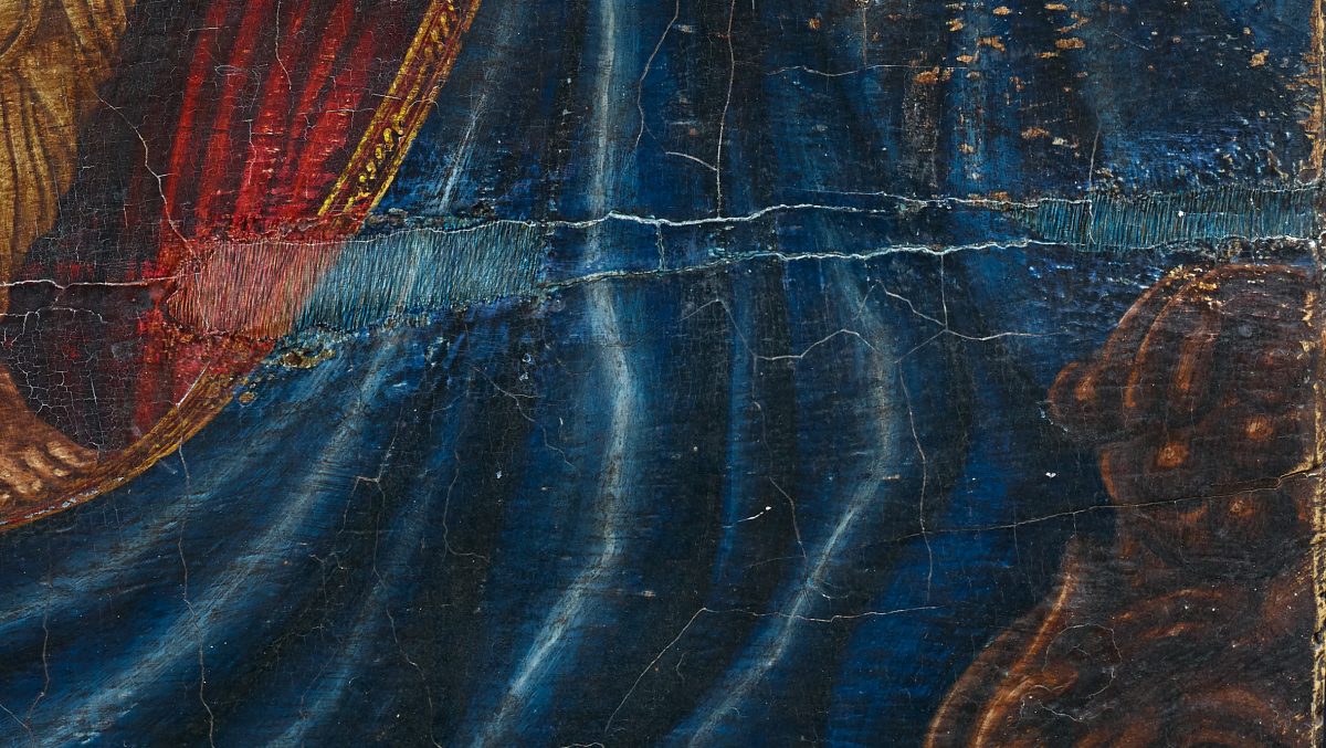 Detail Umberto Giunti Vierge à l’enfant Huile sur bois