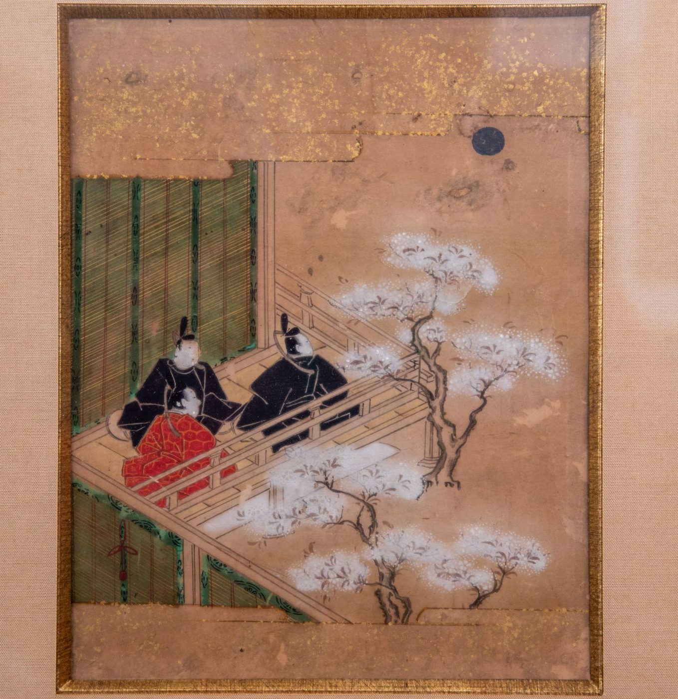 Particolare Quadro Antico Giapponese ad Inchiostro Epoca Edo