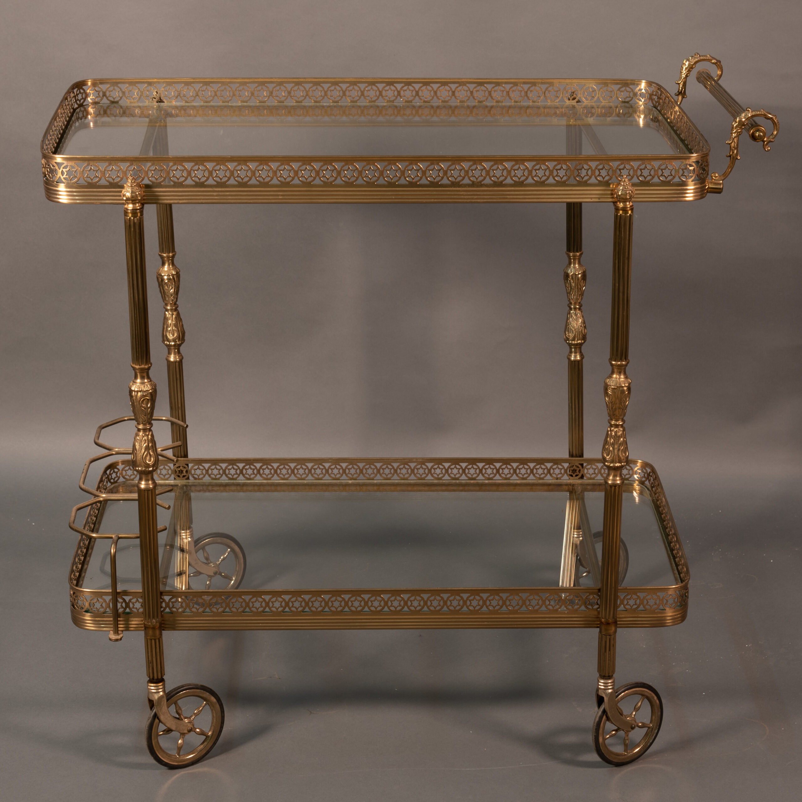 Golden brass trolley