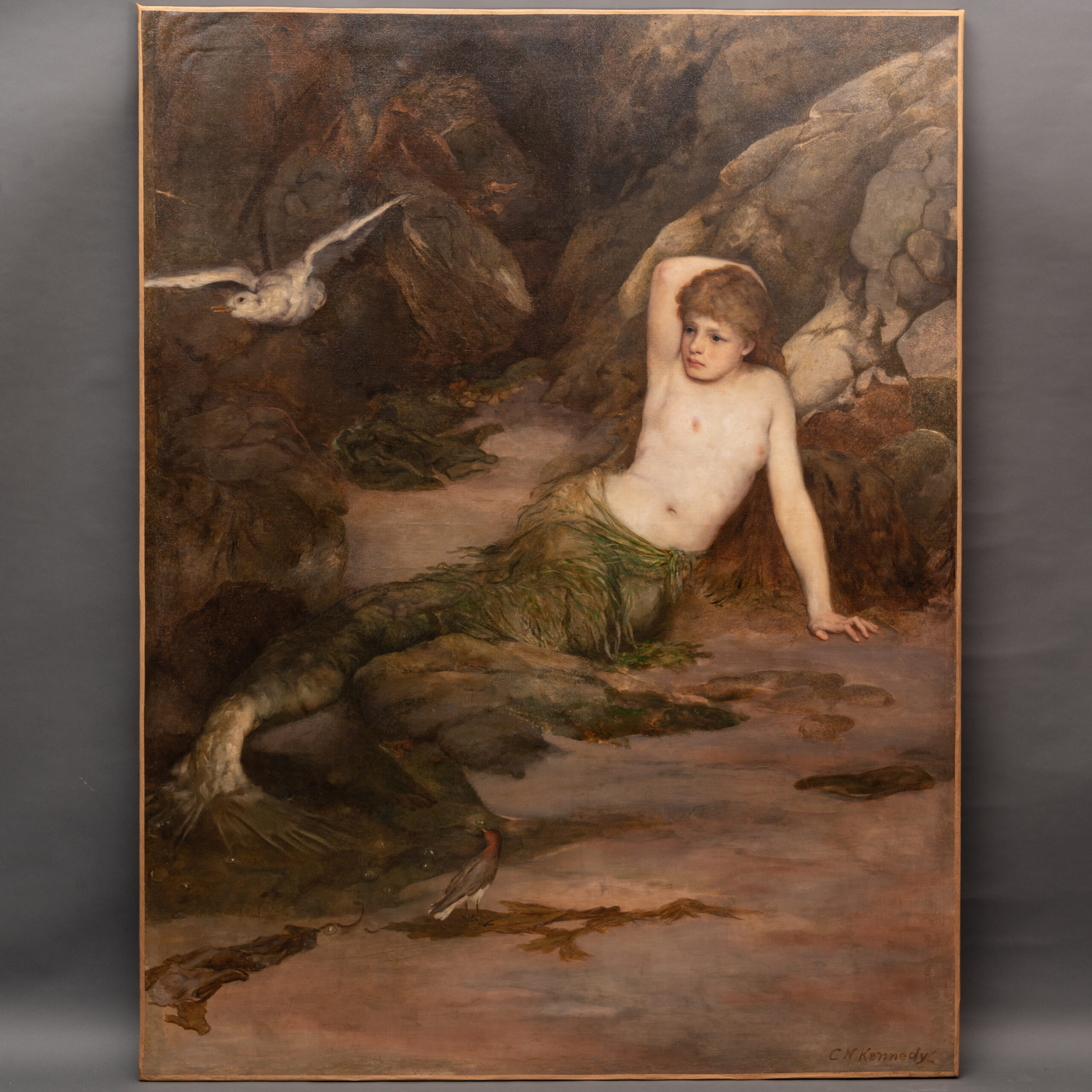 The Mermaid Oil on canvas by Charles Napier Kennedy