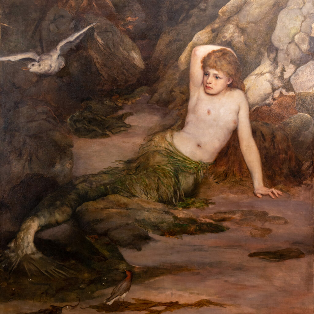 The Mermaid Oil on canvas from Leeds Museum bt Charles Napier Kennedy