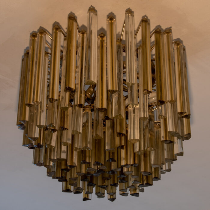 Pair of vintage Italian Venini Murano chandeliers