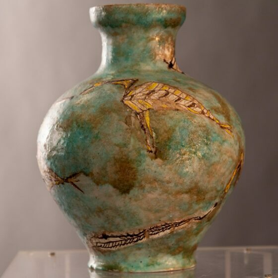 Vase en grès de Carlo Zauli en forme d'amphore