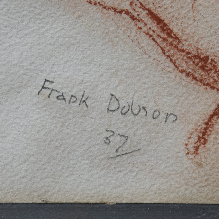 Frank Dobson particolare firma e data