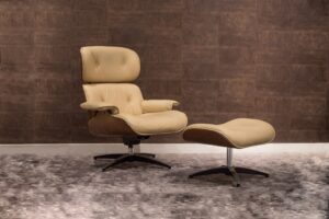 Charles Eames Armchair and Ottoman for Vitra
