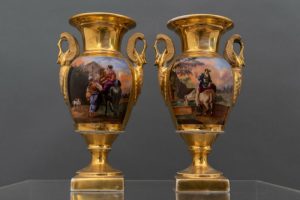 Pair of French Empire Porcelain Vases