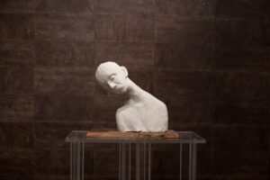 Ida Fuà Mid Century White Plaster Italian Sculpture