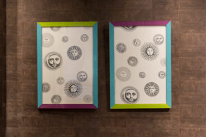 Pair of Modern Piero Fornasetti Fabric Panels