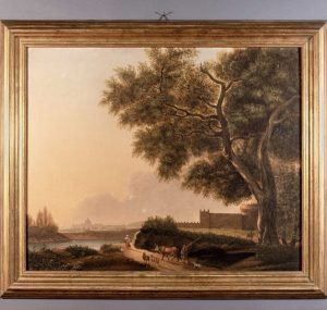 Ancien Tableau Campagne Romaine