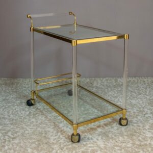 Carrello Portavivande in Ottone e Plexiglas