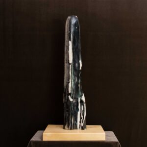 Sculpture Fossile en Bois Pétrifié