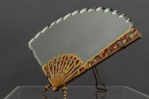 Art Deco Antique Fan Shaped Table Mirror