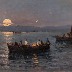 Attilio Pratella Tableau Huile sur Bois