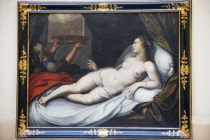 Tableau Ancien Danae et la pluie d’or