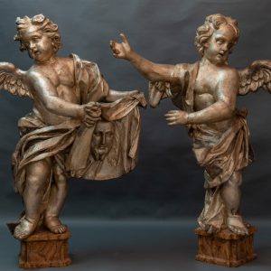 Pair of Baroque Monumental Putti