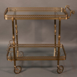 Golden Brass Trolley Maison Jansen