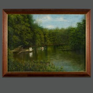 Rudolf Swoboda Paesaggio Lacustre