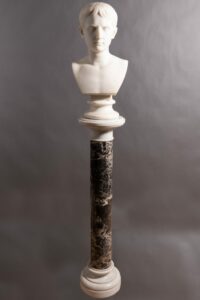 Neoclassical Carrara marble bust of a young Octavian