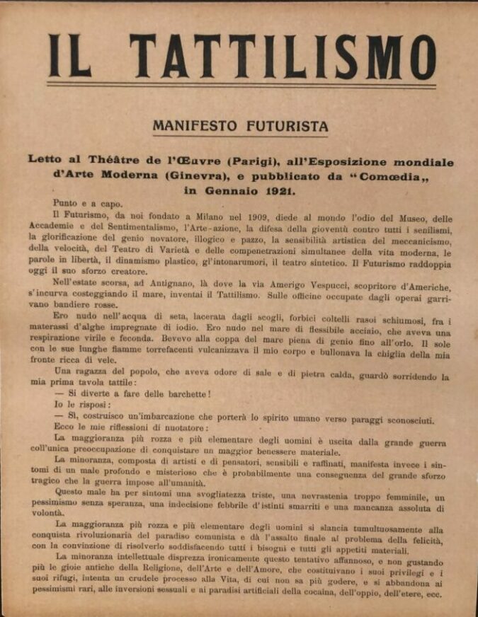 Filippo Marinetti le père du futurisme