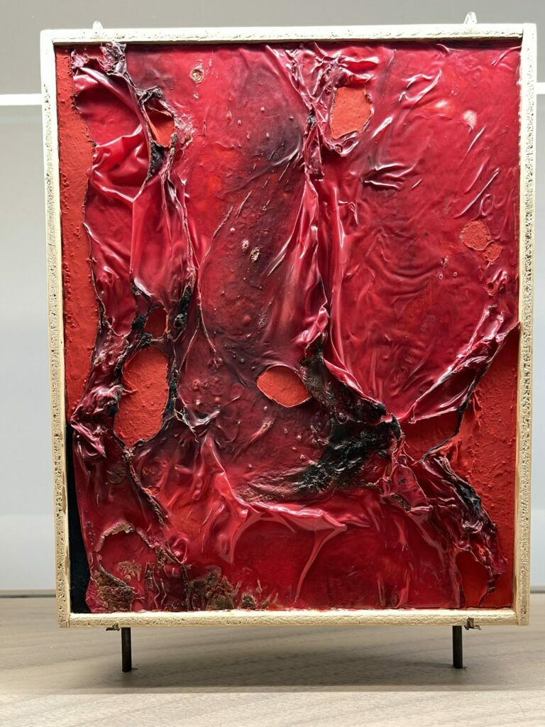 Miniature Alberto Burri Red Plastic