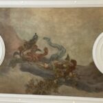 Figures et chevaux dans les nuages sur la peinture de plafond Alba de Fabio Cipolla