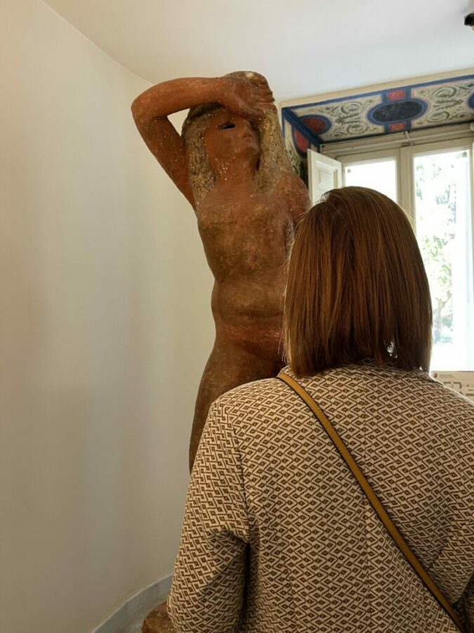 Flight from Sodom by Raphael polychrome plaster