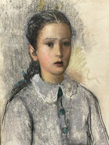 Pietro Gaudenzi portrait de jeune fille