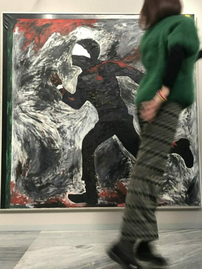 Franco Angeli tecnica mista su tela Anonimo euroasiatico