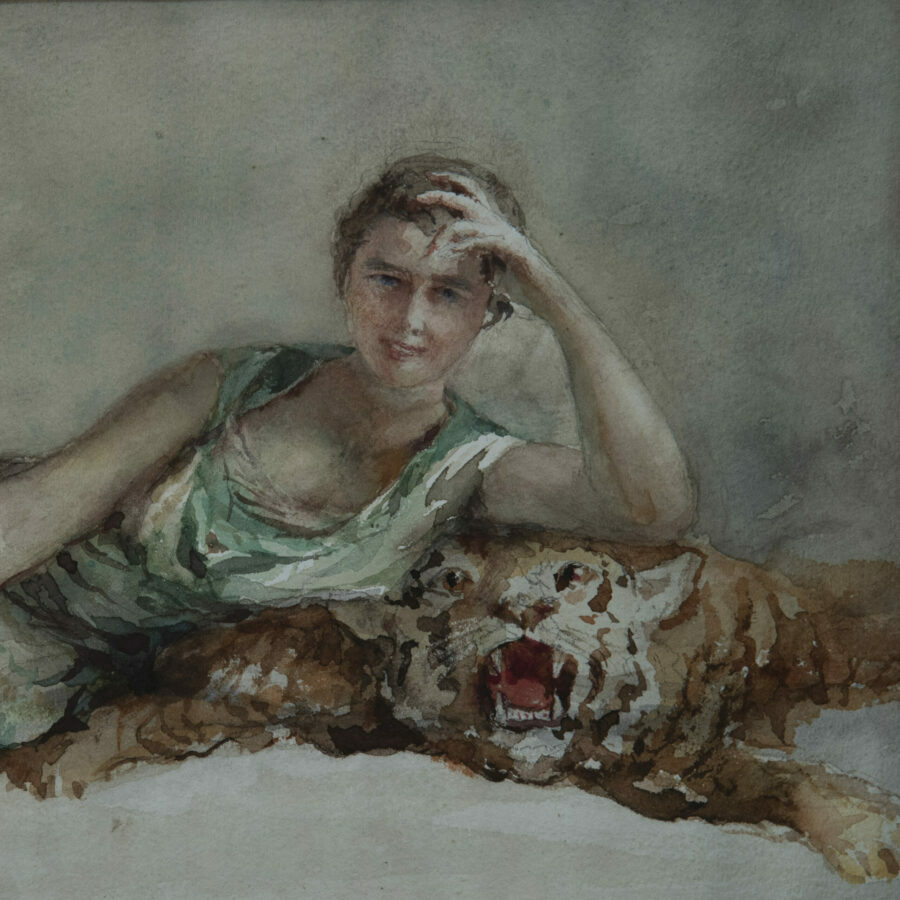 Enrico Crespi portrait femme allongée en vente sur Egidi MadeinItaly