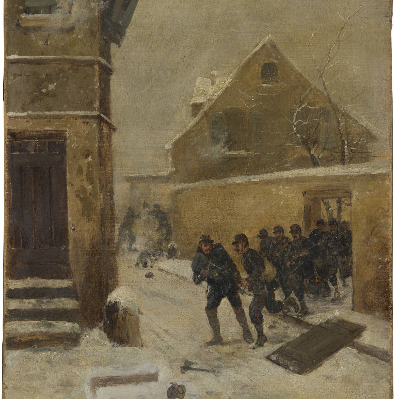 Michele Cammarano soldats sous la neige sur Egidi MadeinItaly.