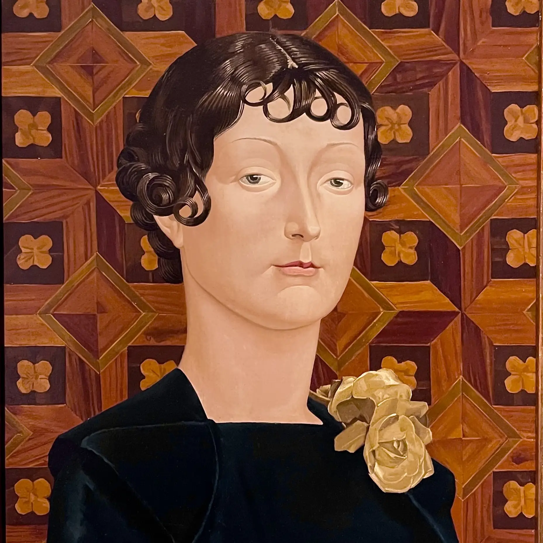 Ritratto di signora su tarsia